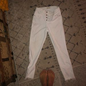 Made well high waisted white jeans